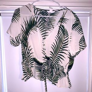 Tropical babydoll style shirt